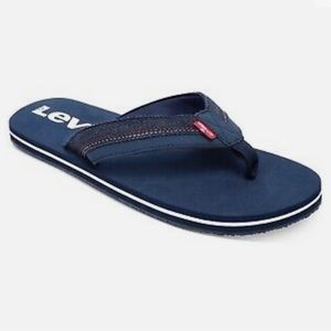 Levi’s Flip Flops. Never worn. Navy. Size 11.